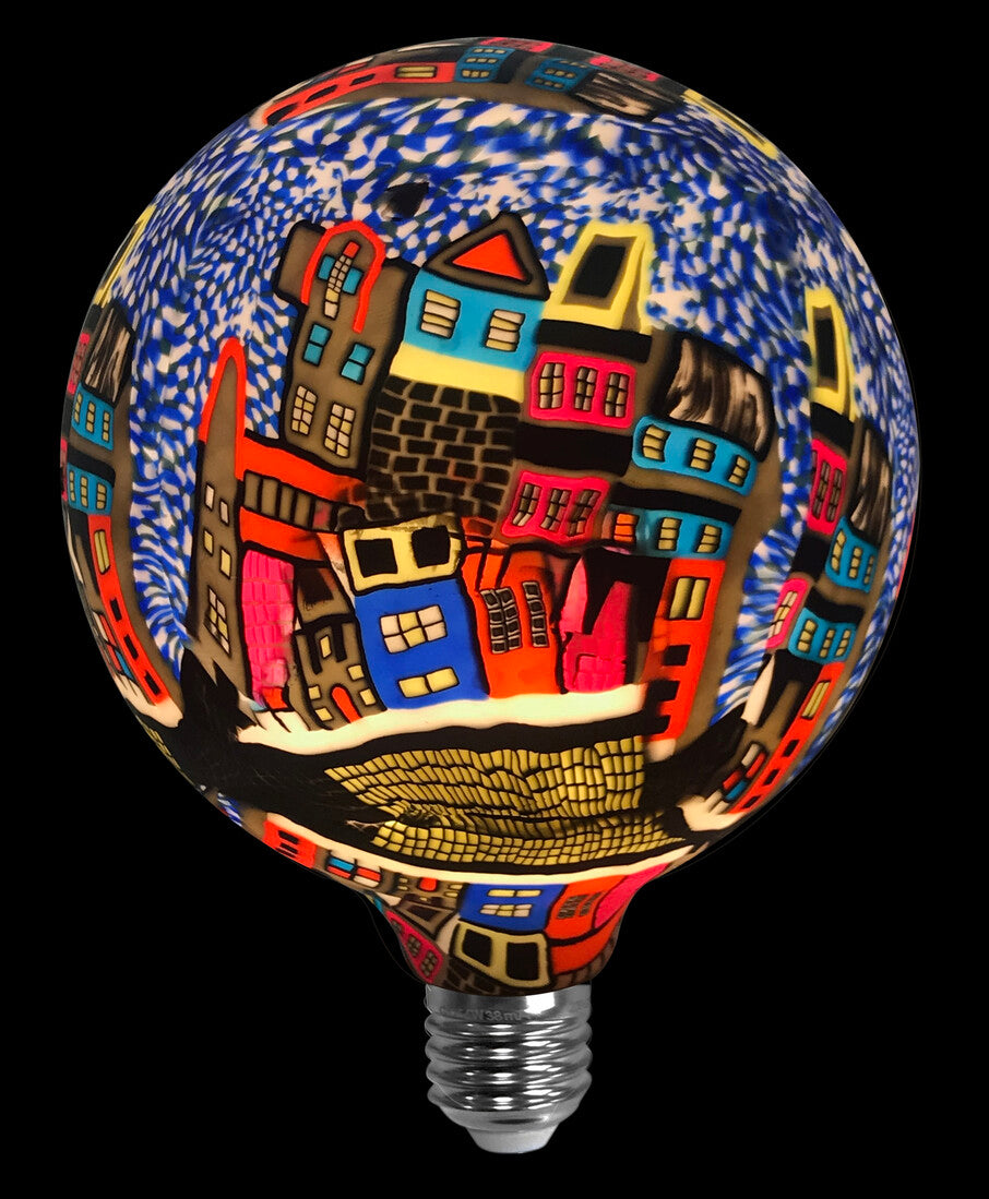 2601291 LAMPARA LED GLOBO CASAS AZUL E27 4W 3000K