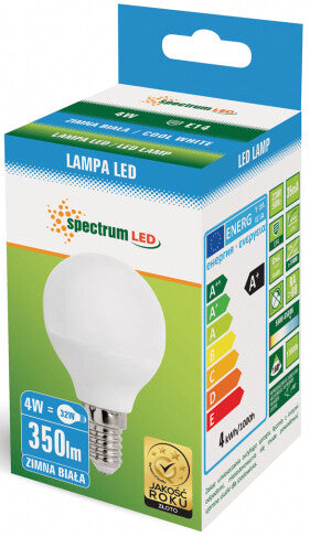 WOJ13031 KUGELFÖRMIGE LED-LAMPE 4W E14 6500K 310Lm