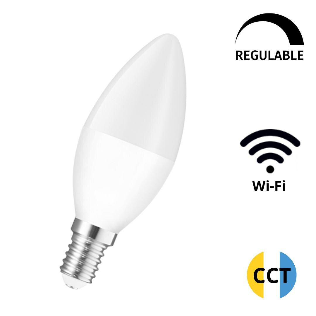 WOJ14413 LAMPARA VELA LED 5W E14 SMART REG SPECTRUM