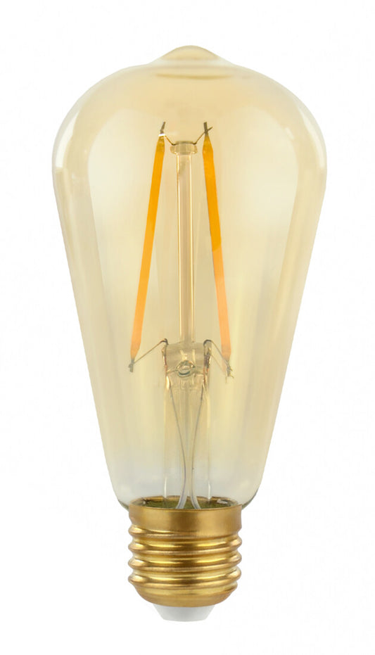 WOJ+14460 LAMPARA PERA FIL LED AMBAR E27 5W 2400K SPECTRUM