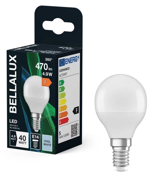 128309 LAMPARA ESFERICA LED 5,7W E14 4000K BELLALU