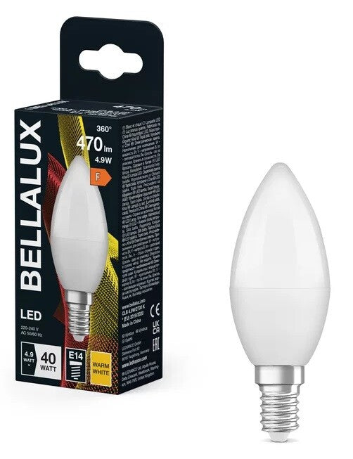 128248 LAMPARA VELA LED 5,7W E14 2700K BELLALUX