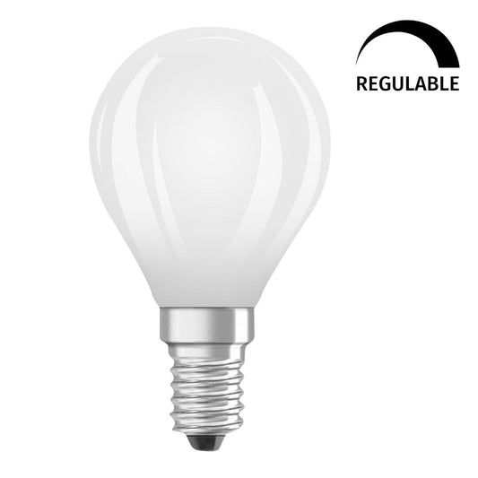 447837 LAMPARA ESFERICA FIL LED MATE REGULABLE E14 6,5W 2700K RETROFIT OSRAM