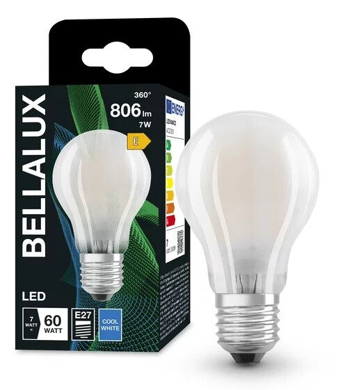 115354 LAMPARA STANDARD FIL LED E27 MATE 6,5W 4000K BELLALUX