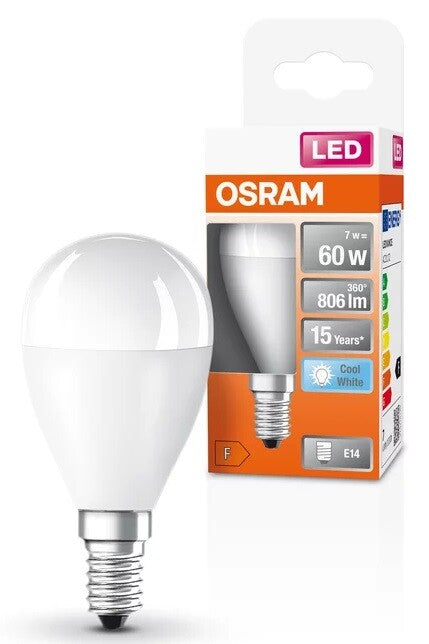 023101 LAMPARA ESFERICA LED E14 7W 4000K STAR OSRAM