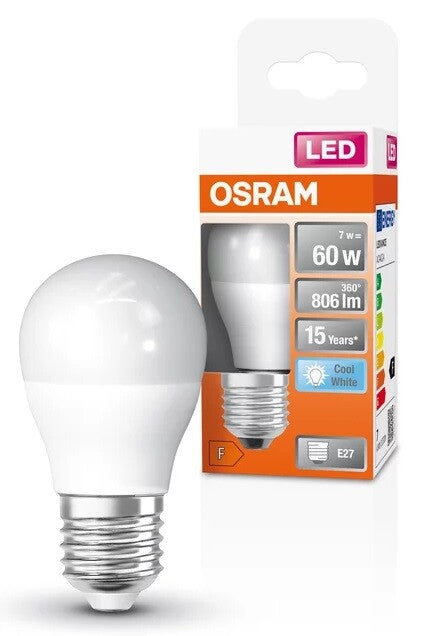 022005 LAMPARA ESFERICA LED E27 7W 4000K STAR OSRAM