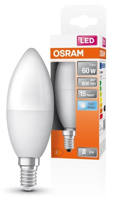 022982 LAMPARA VELA LED E14 7W 4000K STAR OSRAM