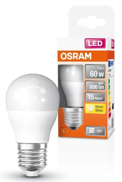 022029 LAMPARA ESFERICA LED E27 7W 6500K STAR OSRAM