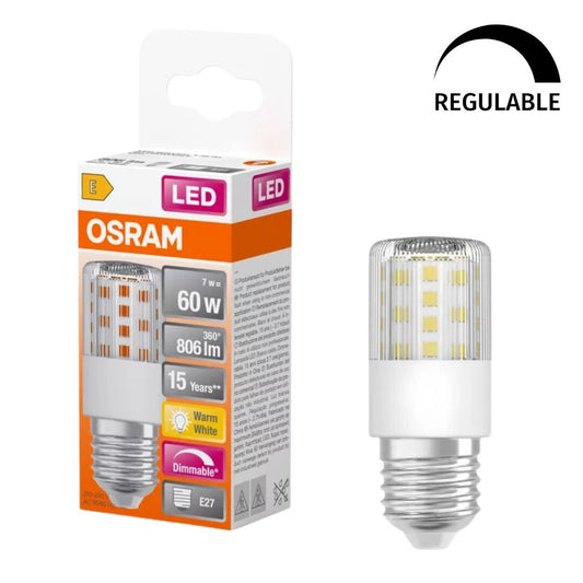 607347 DIMMBARE LED-RÖHRENLAMPE E27 7,3W 2700K OSRAM