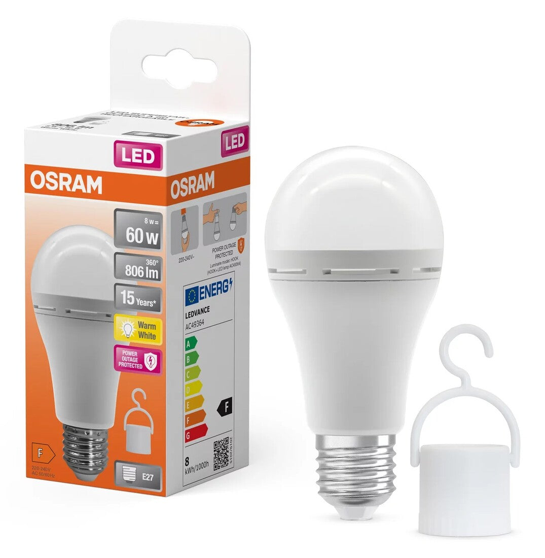 190087 LAMPARA STANDARD LED RECARGABLE E27 8W 2700K SUPERSTAR OSRAM