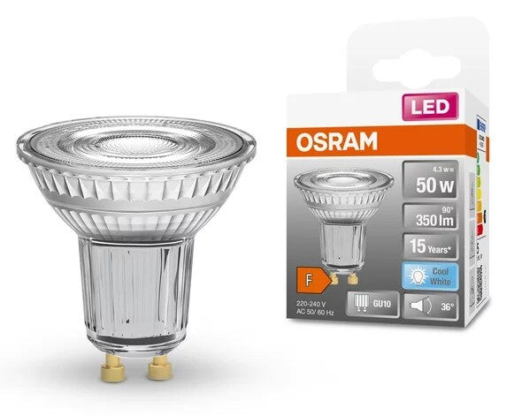 112582 LAMPARA PAR16 LED GU10 4,3W 4000K 36° STAR OSRAM