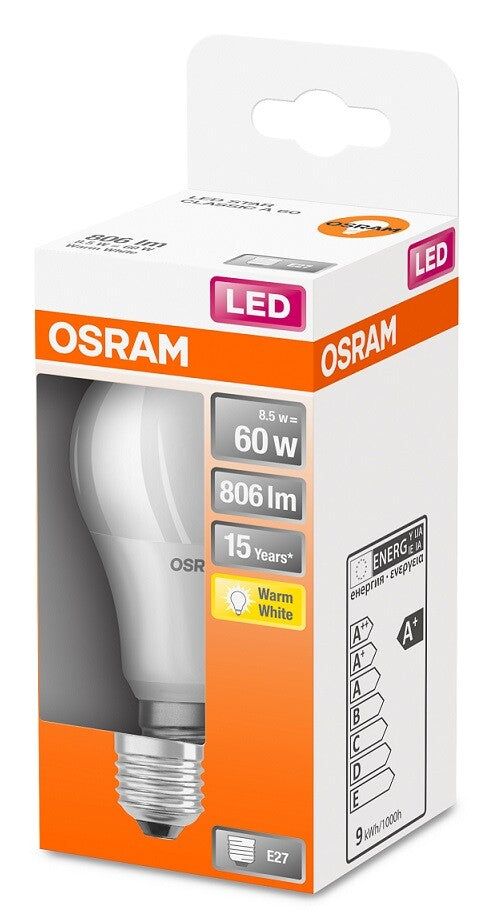 127357 LAMPARA STANDARD LED E27 8,5W 2700K STAR OSRAM