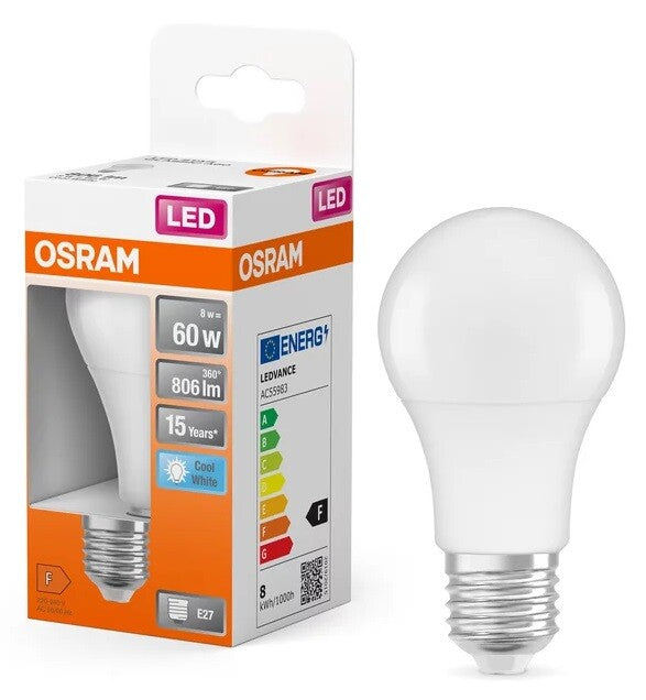 430693 LAMPARA STANDARD LED E27 8,5W 4000K STAR OSRAM