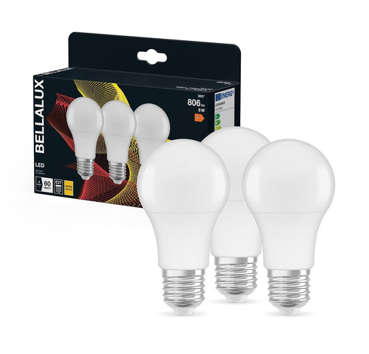 595422 3er-Pack STANDARD LED E27 8,5W 2700K BELLALUX Lampe
