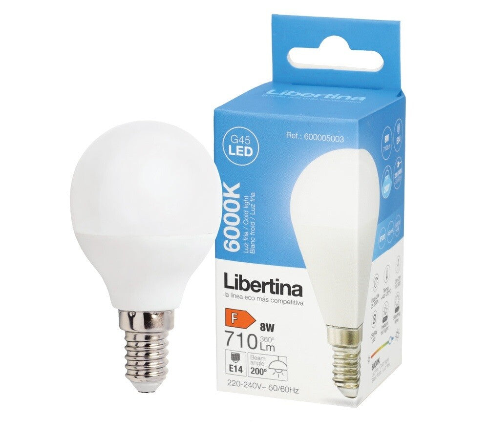 600005003 KUGEL LED-LAMPE E14 8W 6000K LIBERTINA