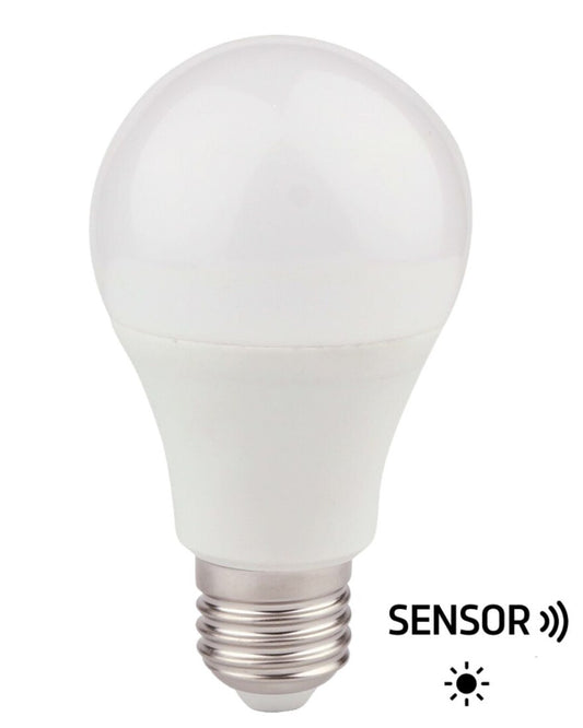 120849 LED-STANDARDLAMPE DÄMMERUNGSSENSOR 9W E27 6000K B&B