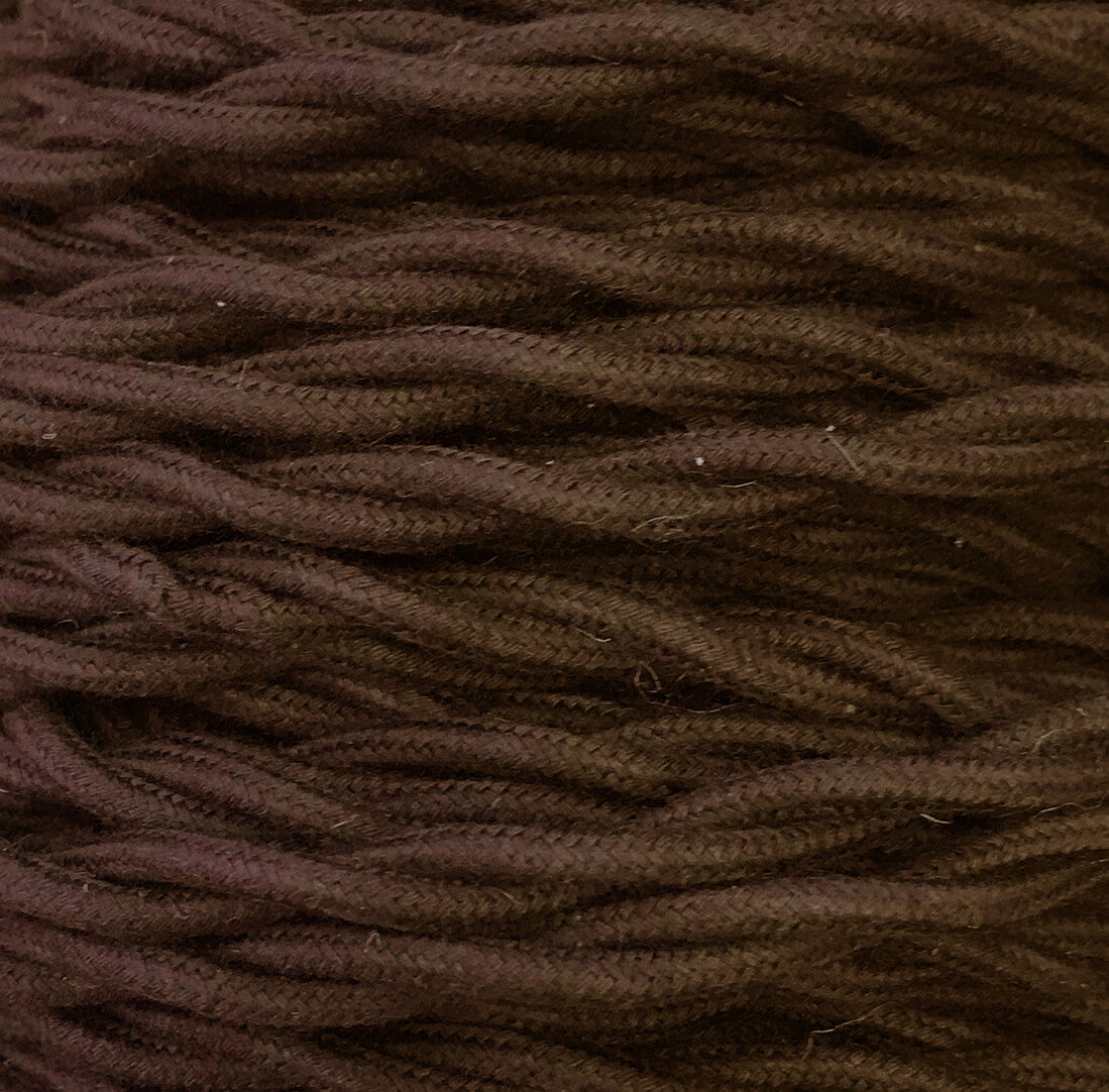 50m ROLLO CABLE TRENZADO ALGODON MARRON