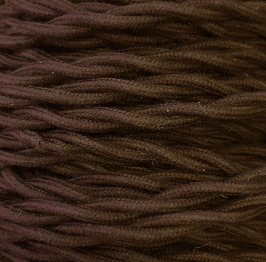 50m ROLLO CABLE TRENZADO ALGODON MARRON