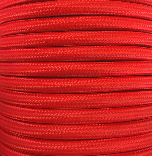 CIR62CM24 25m CABLE TEXTIL LISO ROJO MATE