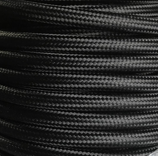 CIR62CM13 25m GLATTES TEXTILKABEL MATTSCHWARZ