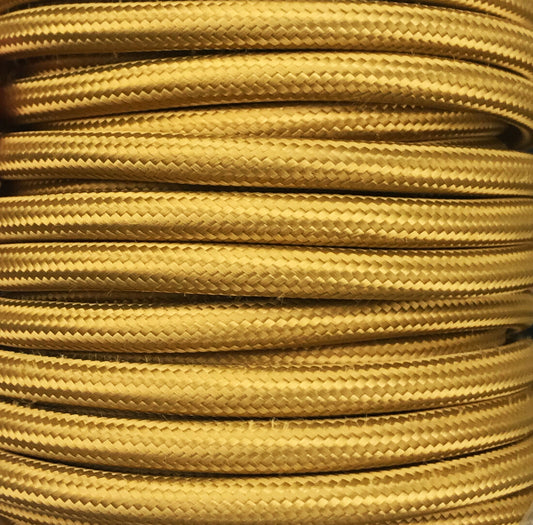 CIR62CTS17 5m CABLE TEXTIL LISO DORADO BRILLO