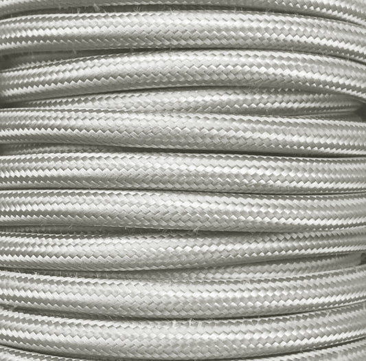 CIR62CTS53 25m SMOOTH TEXTILE CABLE BRIGHT SILVER