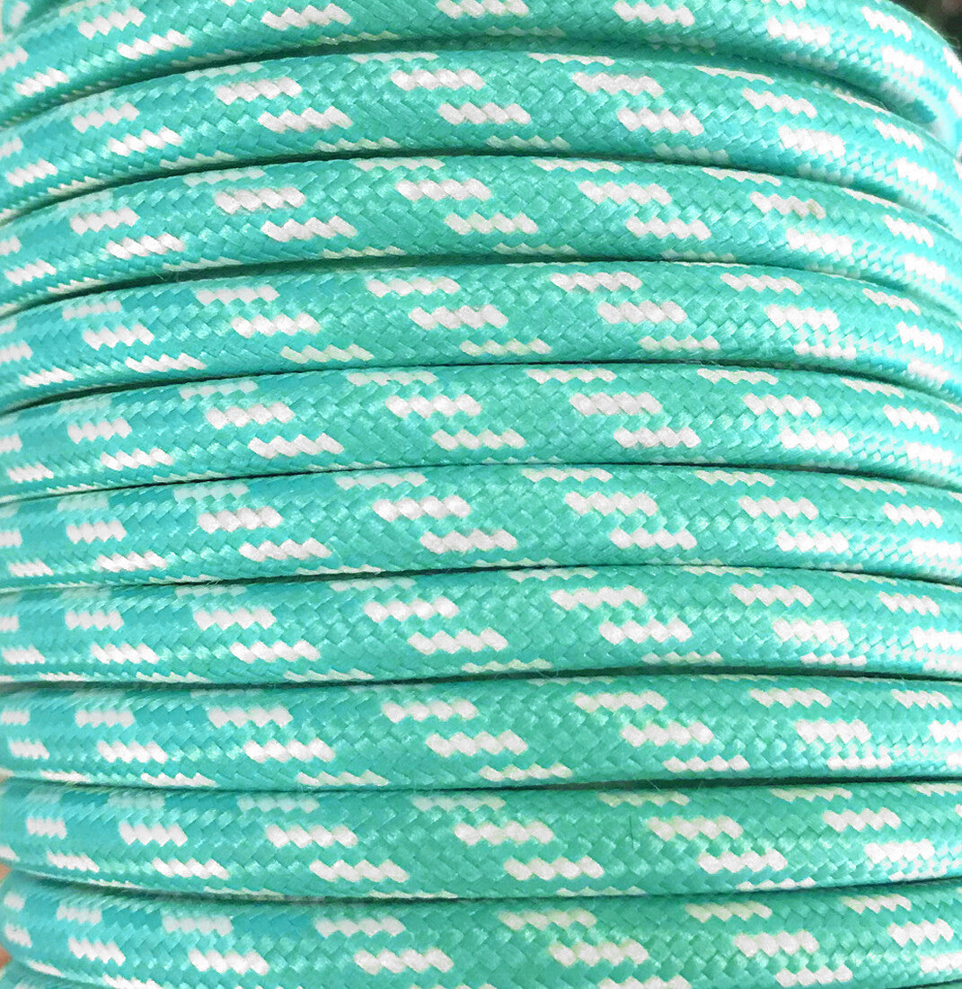 CIR62CM28/01 5 MTS CABLE TEXTIL FENIX MENTA/BLANCO