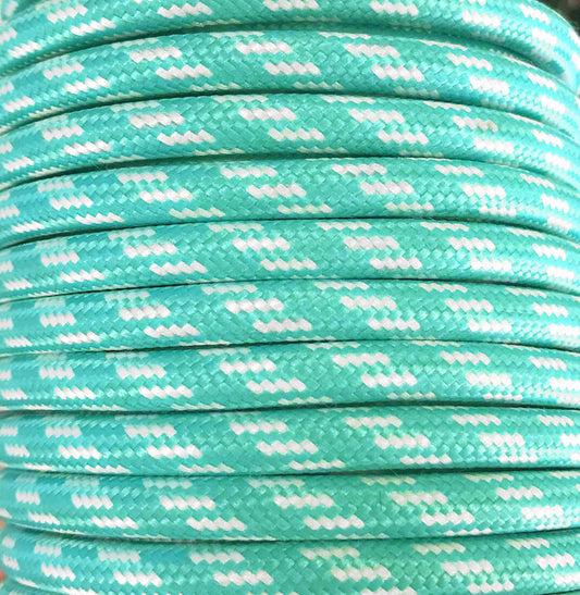 CIR62CM28/01 5 MTS CABLE TEXTIL FENIX MENTA/BLANCO