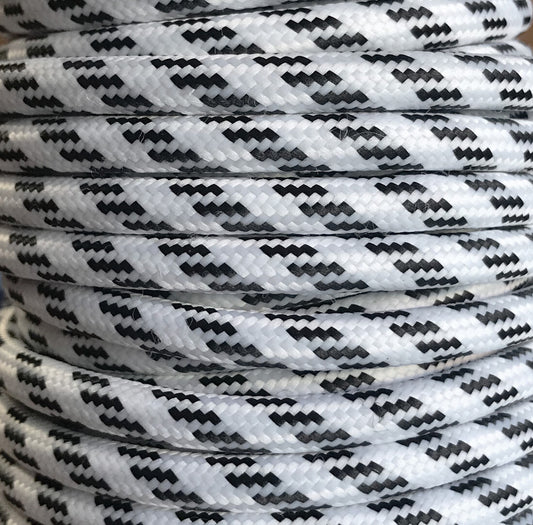 CIR62CM01/13 25 MTS CABLE TEXTIL FENIX NEGRO/BLANC