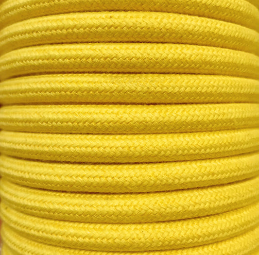 CIR62AL04 15m CABLE TEXTIL AMARILLO ALGODON LISO
