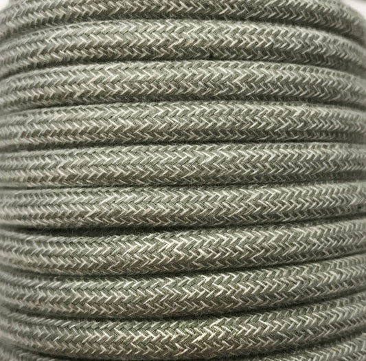 CIR62BA01 5m CABLE TEXTIL BATIDO VERDE OSCURO