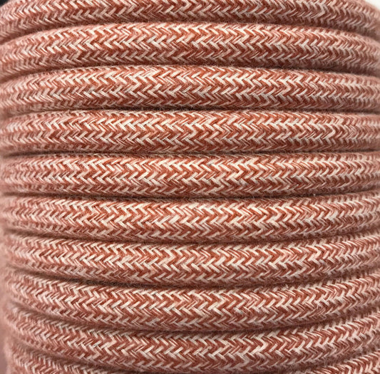 CIR62BA07 5m CABLE TEXTIL BATIDO MARRON ALGODON
