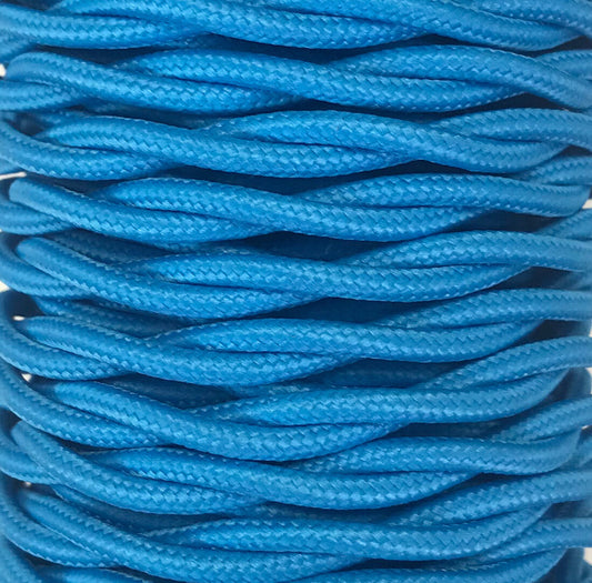 CABEXT2P04 5m CABLE TEXTIL TRENZADO AZUL TURQUESA