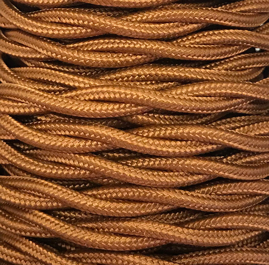 CABEXT2R06 5m CABLE TEXTIL TRENZADO ORO VIEJO