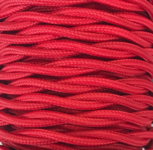 CABEXT2P18 5m CABLE TEXTIL TRENZADO ROJO