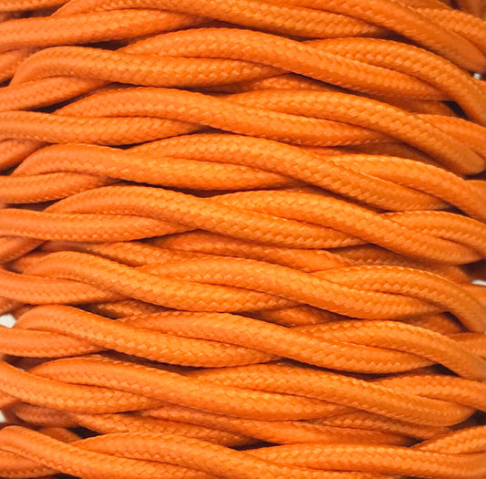 CABEXT2P14 15m GEFLOCHTENES TEXTILKABEL ORANGE