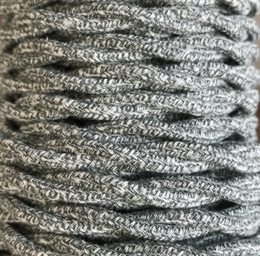 CABEXT2TA09 5m CABLE TEXTIL TRENZADO MIX GRIS