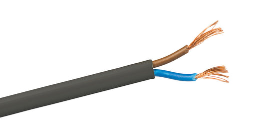 300m CARRETE DE MANGUERA PLANA NEGRO 2x1mm