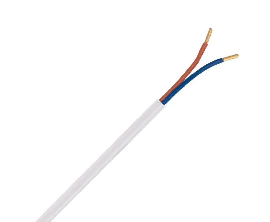 100m CABLE MANGUERA REDONDA 2x0,75 BLANCO