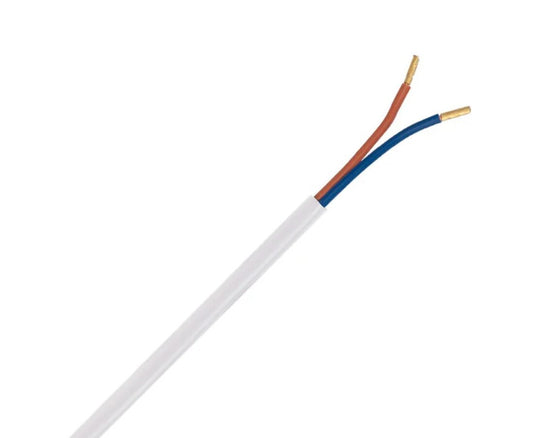 100m CABLE MANGUERA REDONDA 2x0,75 BLANCO