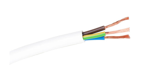 100m CABLE MANGUERA REDONDA 3x1 BLANCO