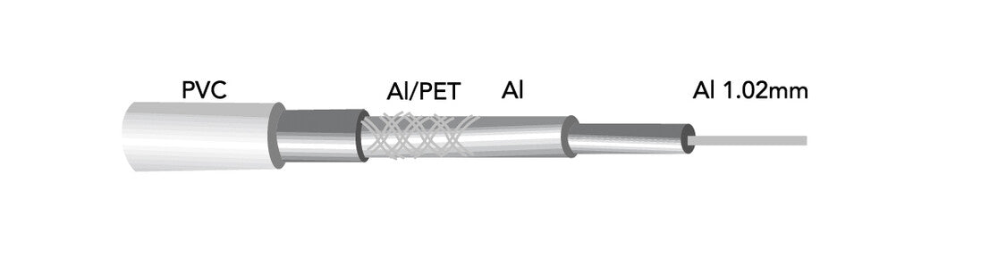 100m CARRETE CABLE COAXIAL RG6 BLANCO GSC