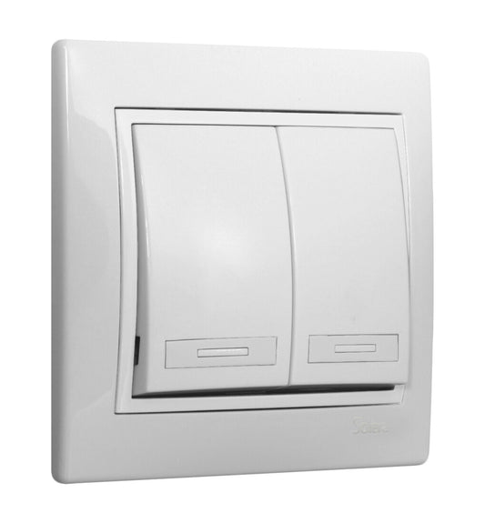 ERP12U DOBLE INTERRUPTOR-CONMUTADOR BLANCO EUROPA