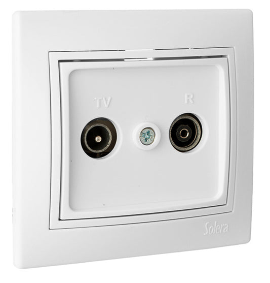 ERP46U INTERMEDIATE TV-RADIO SOCKET WHITE EUROPA SOLERA SERIES