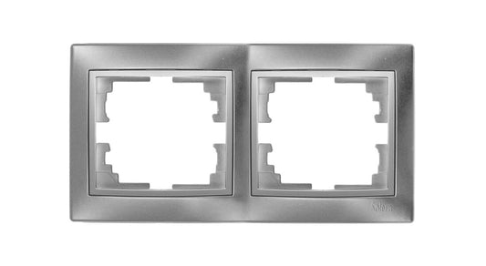 ERP72AU 2-FACH RAHMEN SILBER SERIE EUROPA SOLERA