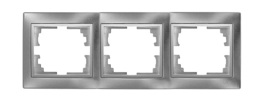 ERP73AU 3-FACH-RAHMEN SILBER SERIE EUROPA SOLERA