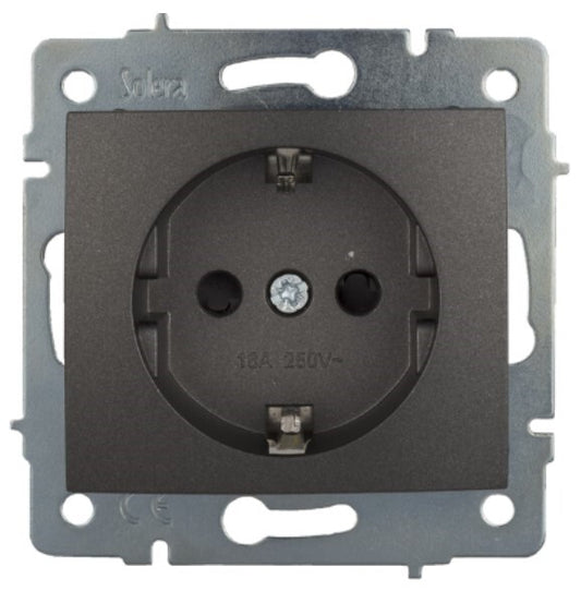 ERP60NG BASE SCHUKO 2P+T GRAPHITE EUROPA SERIES SOLERA