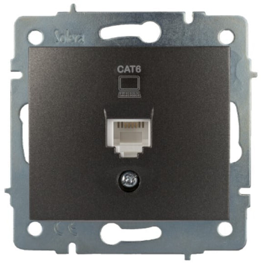 ERP88NG DATA RECEPTACLE RJ45 CAT6 GRAPHITE EUROPA SOLERA SERIES