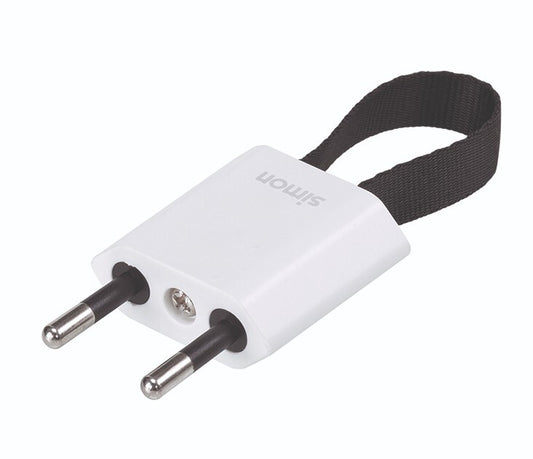 CL912101 STECKER GEWINKELT MIT ZWEI ABGÄNGEN UND HANDGRIFF 10A SIMON