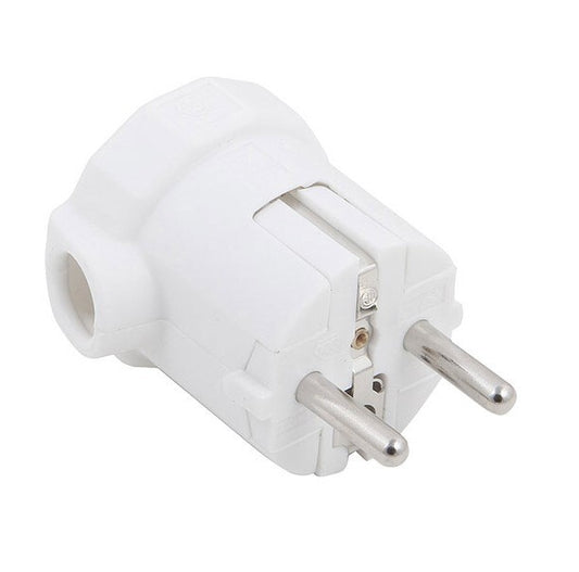 CL107400 KUPPLUNGSSTECKER SEITLICHER ABGANG UND TTL WEISS 16A 250V SIMON BRICO